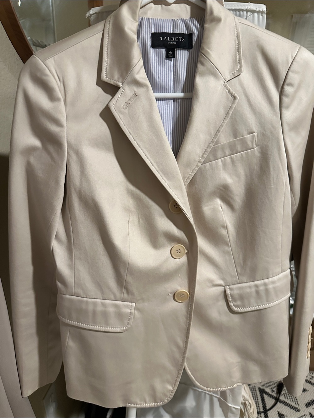Talbots Cream Tailored Women's Blazer